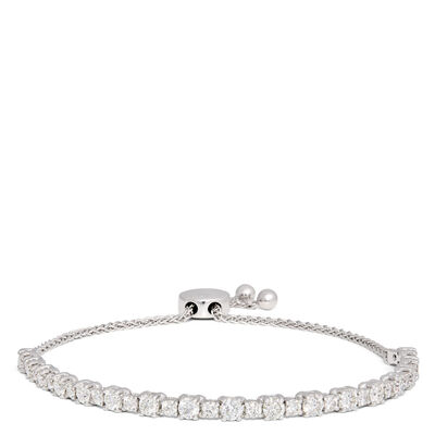 Bolo Diamond Tennis Bracelet, 14k White Gold