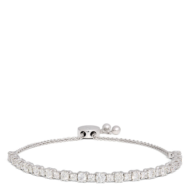 Bolo Diamond Tennis Bracelet, 14k White Gold image number 0