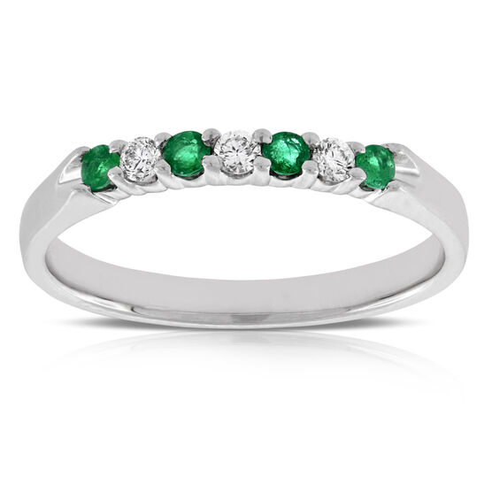 Delicate Emerald & Diamond Ring 14K