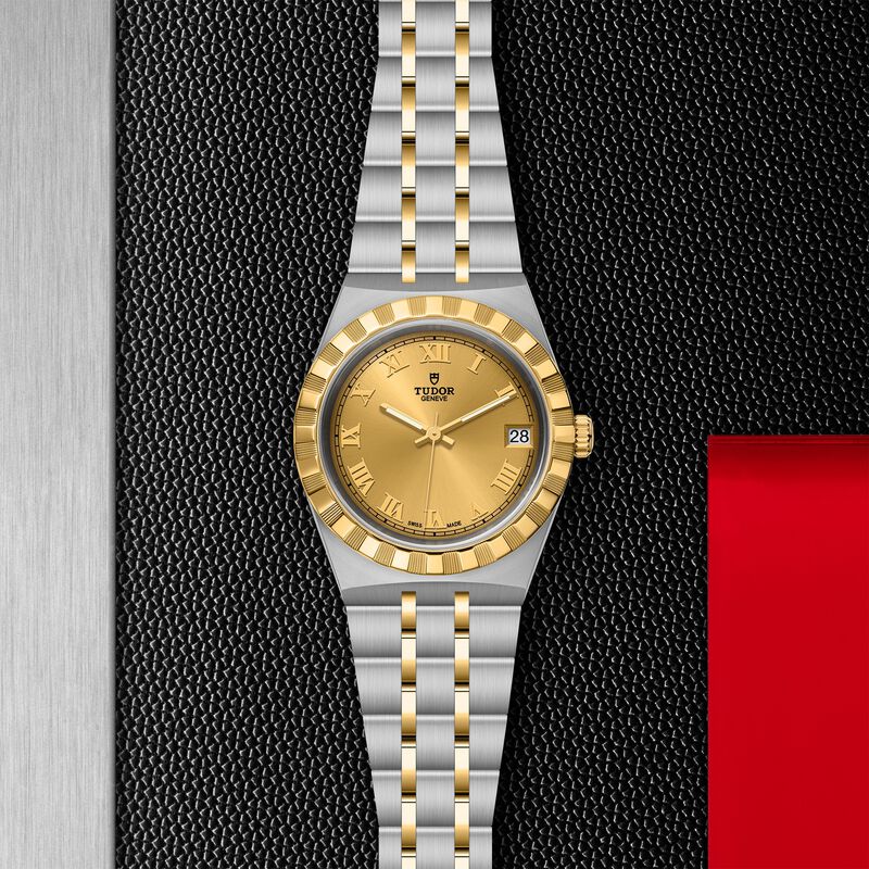 TUDOR Royal Watch Gold Dial Yellow Gold and Steel Bracelet, 34mm image number 2