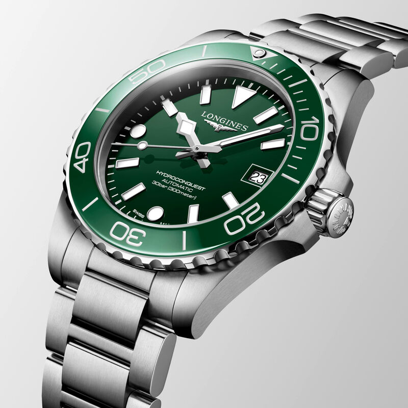 Longines Hydroconquest Green Dial Watch, 39mm image number 1