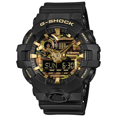 G-Shock Analog-Digital GA-700 Gold Dial Watch, 53.4mm