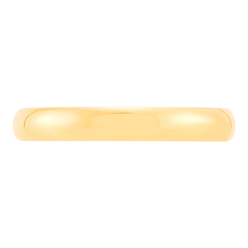 Yellow Gold Polished Rounded 3mm Band 18K image number 2