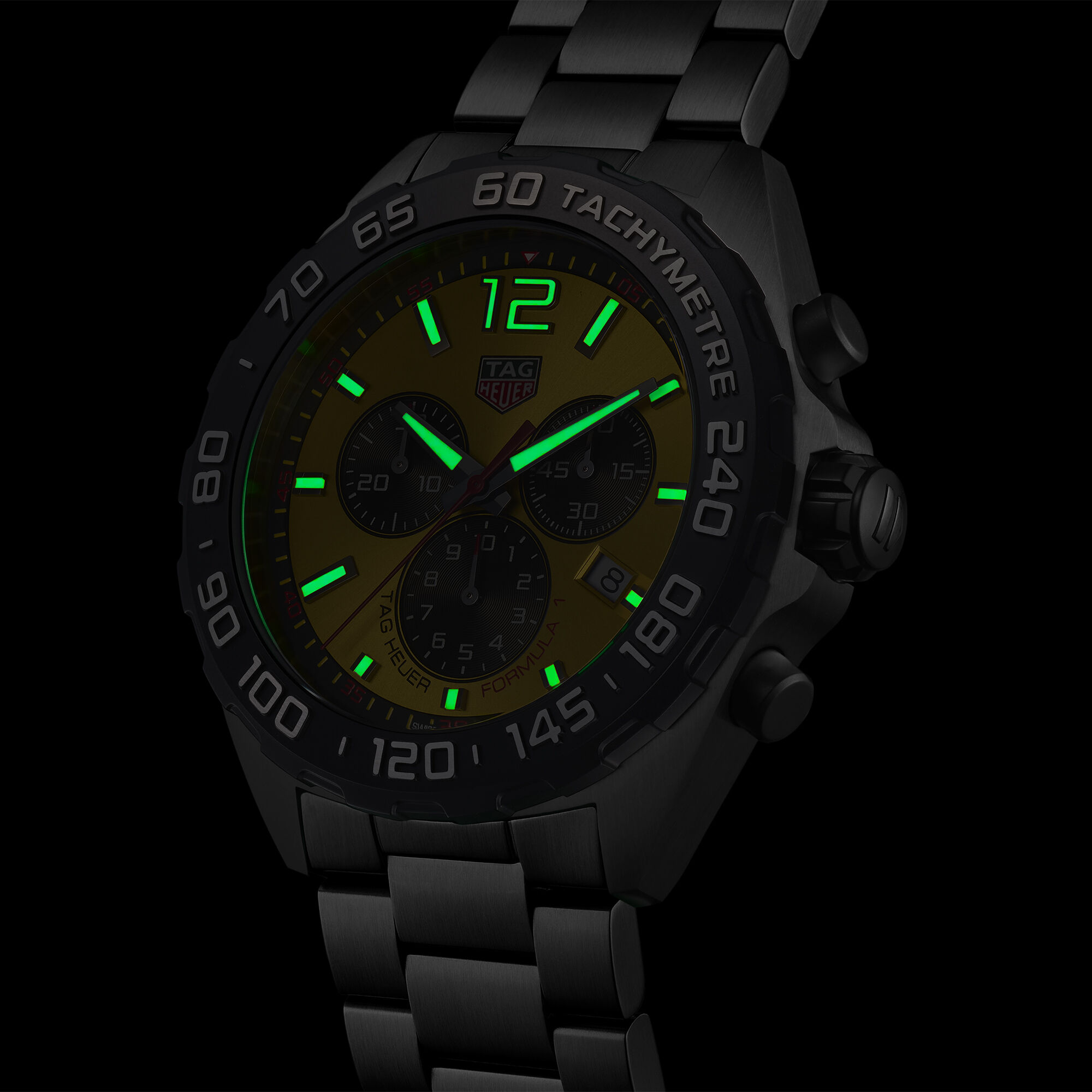 TAG Heuer Formula 1 Chronograph Yellow Dial, 43mm