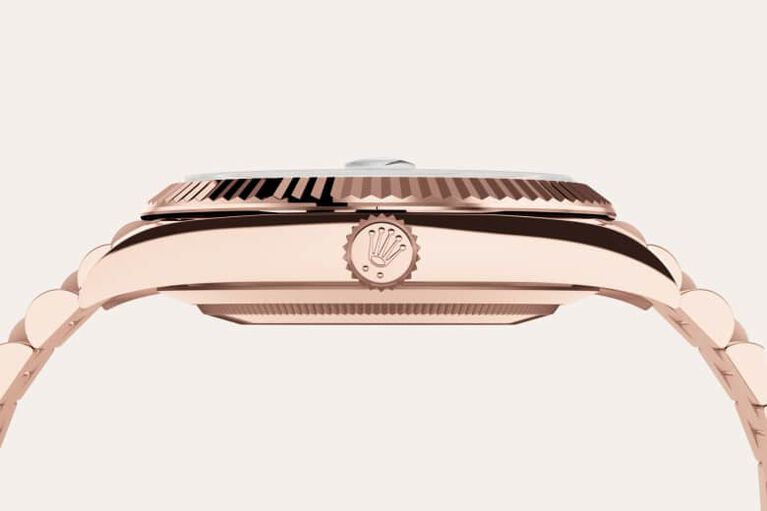 rolex day-date in 18 ct everose gold, m228235-0055 - 18 ct everose gold - ben bridge
