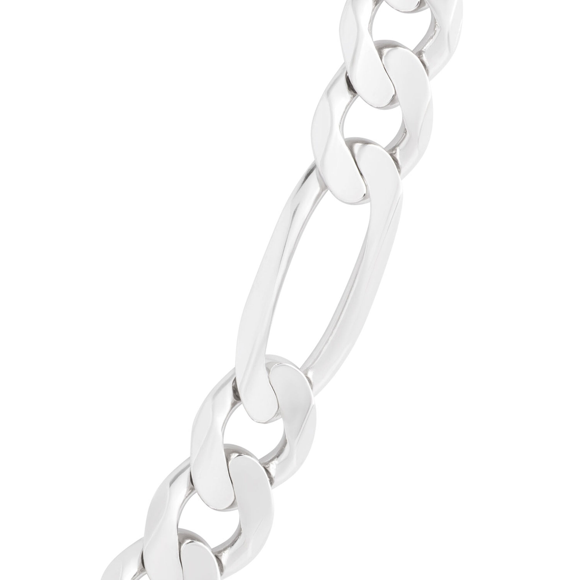 Figaro Chain Necklace, Silver, 24