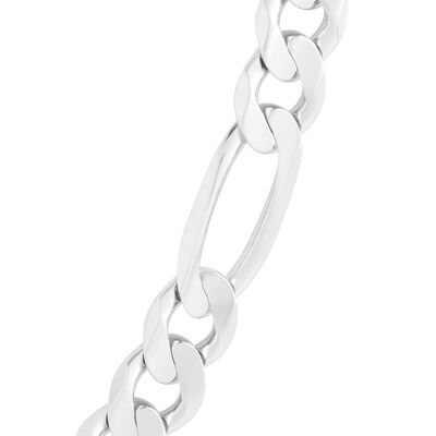 Figaro Chain Necklace, Silver, 24"