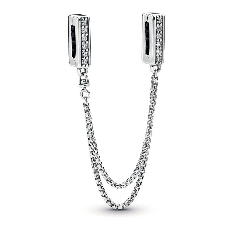Pandora Reflexions™ Sparkling Safety Chain CZ Clip Charm image number 0