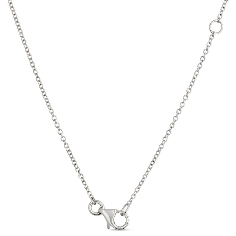 Classic Circle Pendant with Round Diamonds, 1 &frac12; Carat Total Weight, 14K White Gold image number 3