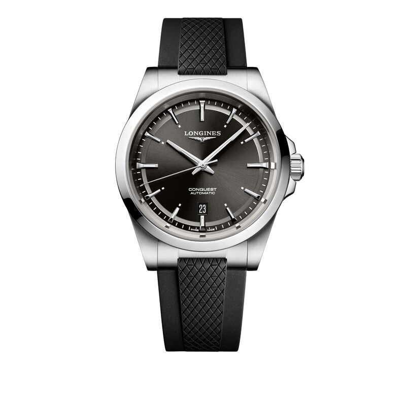 Longines Conquest Black Dial Watch, 41mm image number 0