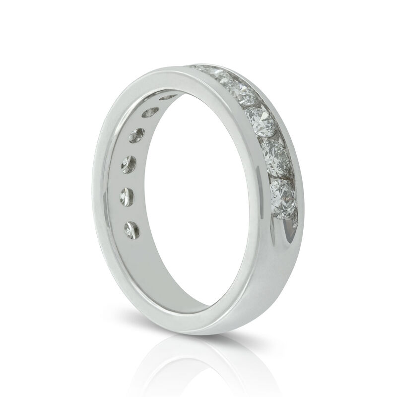 Channel Set Diamond Band 14K, 1.23 ctw. image number 2