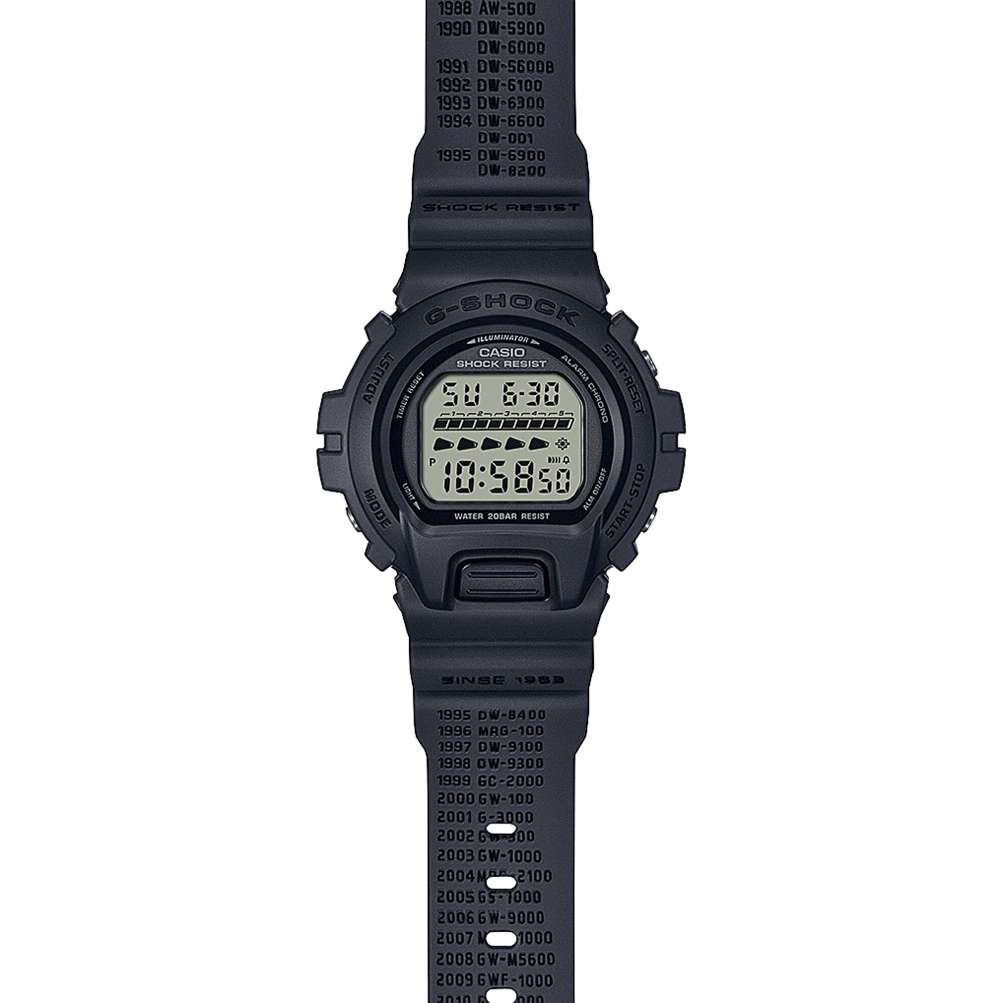 G-Shock Digital 40th Anniversary Black Dial Watch, 50mm