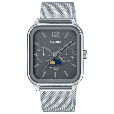 Casio Gray Dial Watch, 34mm x 44.5mm