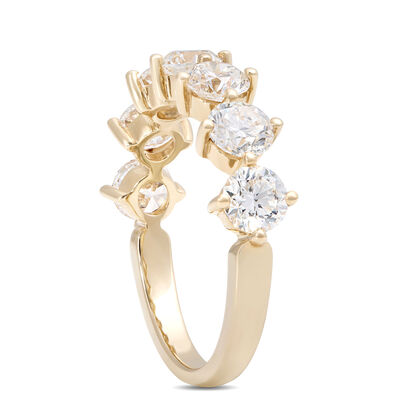 Classic Round Diamond Anniversary Band, 2 Total Carat Weight, 18K Yellow Gold