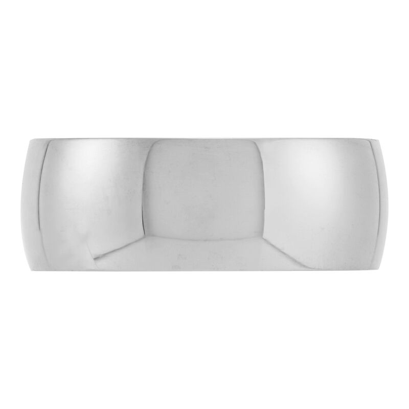 Polished Rounded 8mm Band in Platinum image number 2