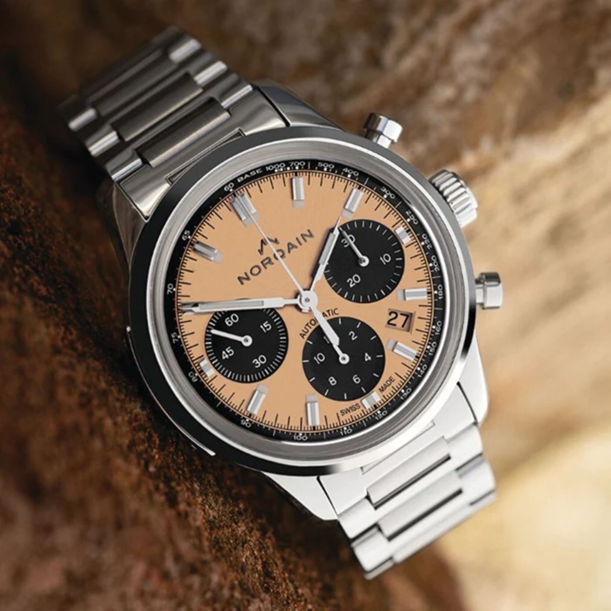 NORQAIN Freedom 60 Chrono Peach Dial Watch Limited Edition, 40mm