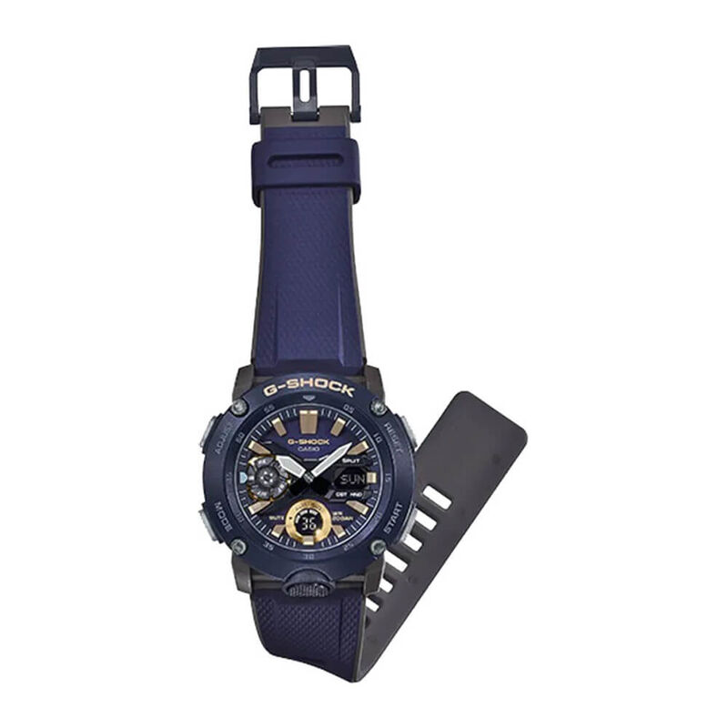 G-Shock Blue Strap Gold Detailed Watch, 51.2mm image number 2