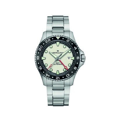 Hamilton Khaki Navy Scuba Automatic GMT Silver Dial Watch, 43mm
