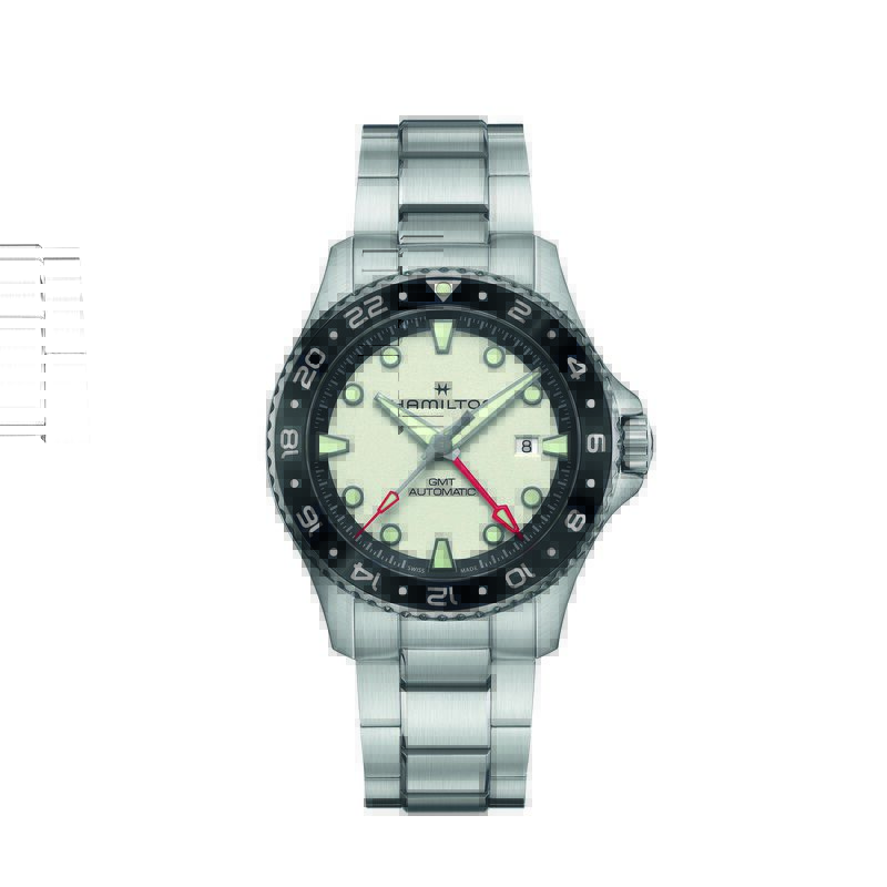 Hamilton Khaki Navy Scuba Automatic GMT Silver Dial Watch, 43mm image number 0