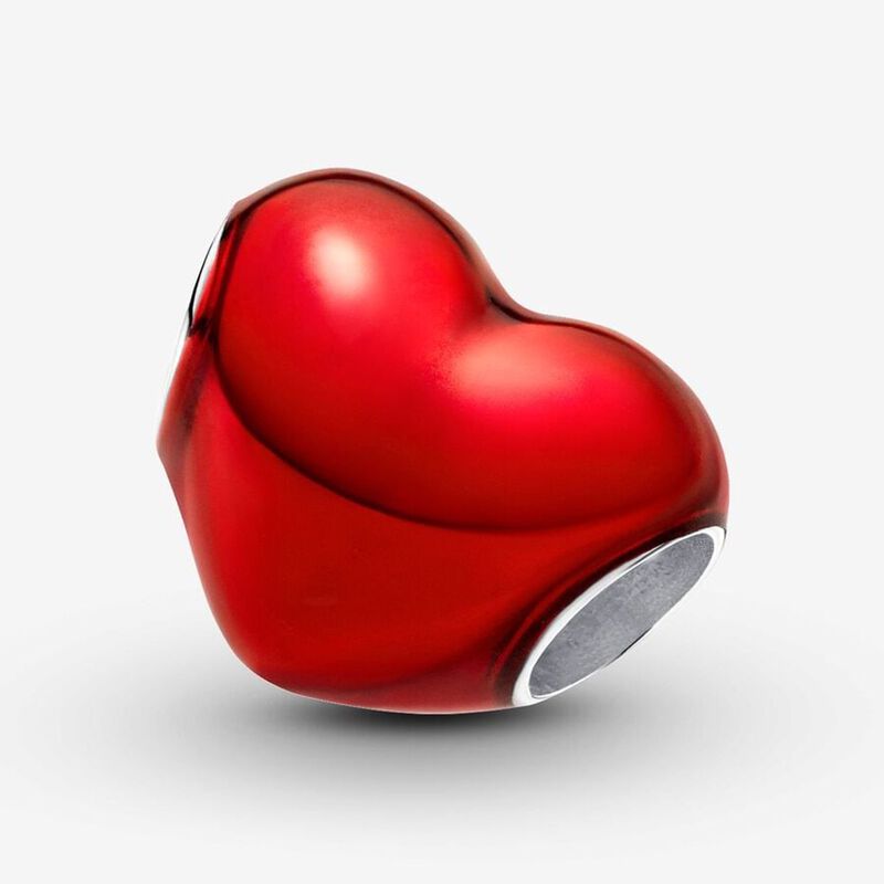 Pandora Metallic Red Heart Charm image number 3