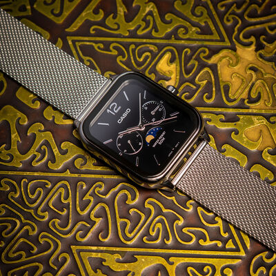 Casio Black Dial Watch, 34mm x 44.5mm