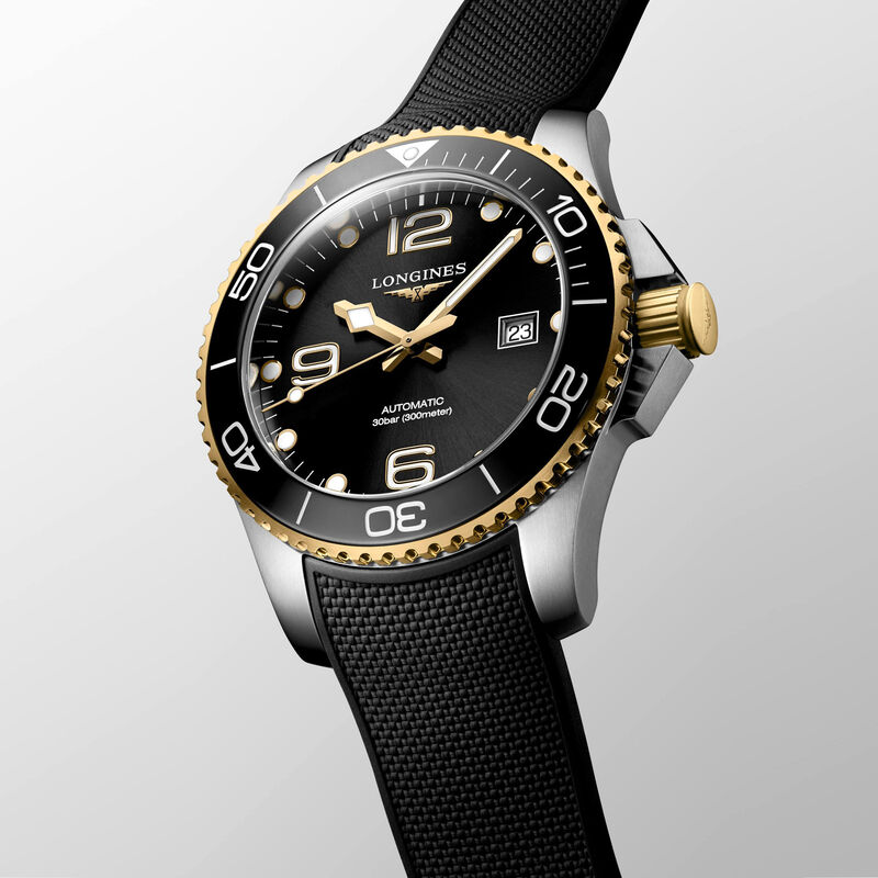 Longines HydroConquest Watch Black Dial Black Strap, 43mm image number 1