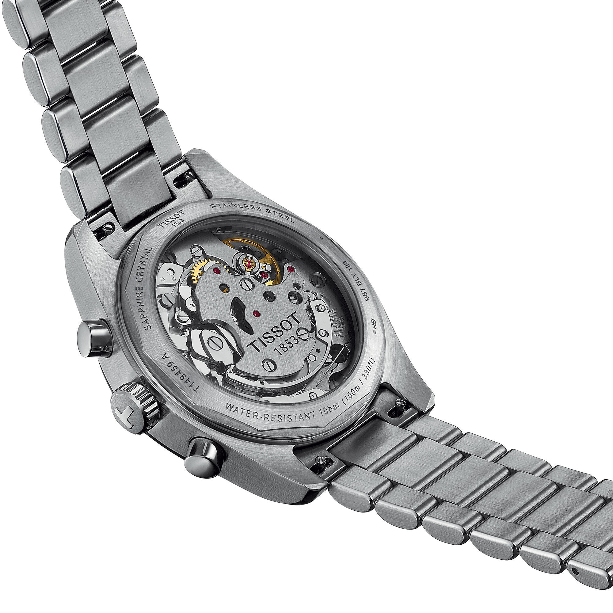 TISSOT PR516 Mechanical Chronograph Black Dial Watch, 41mm