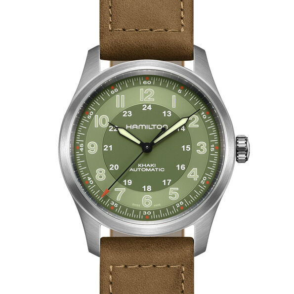 Hamilton Khaki Field Titanium Auto Watch Green Dial, 38mm