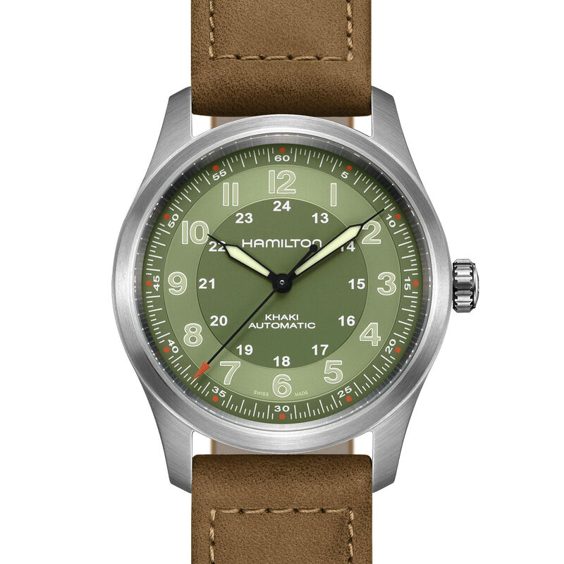 Hamilton Khaki Field Titanium Auto Watch Green Dial, 38mm image number 0