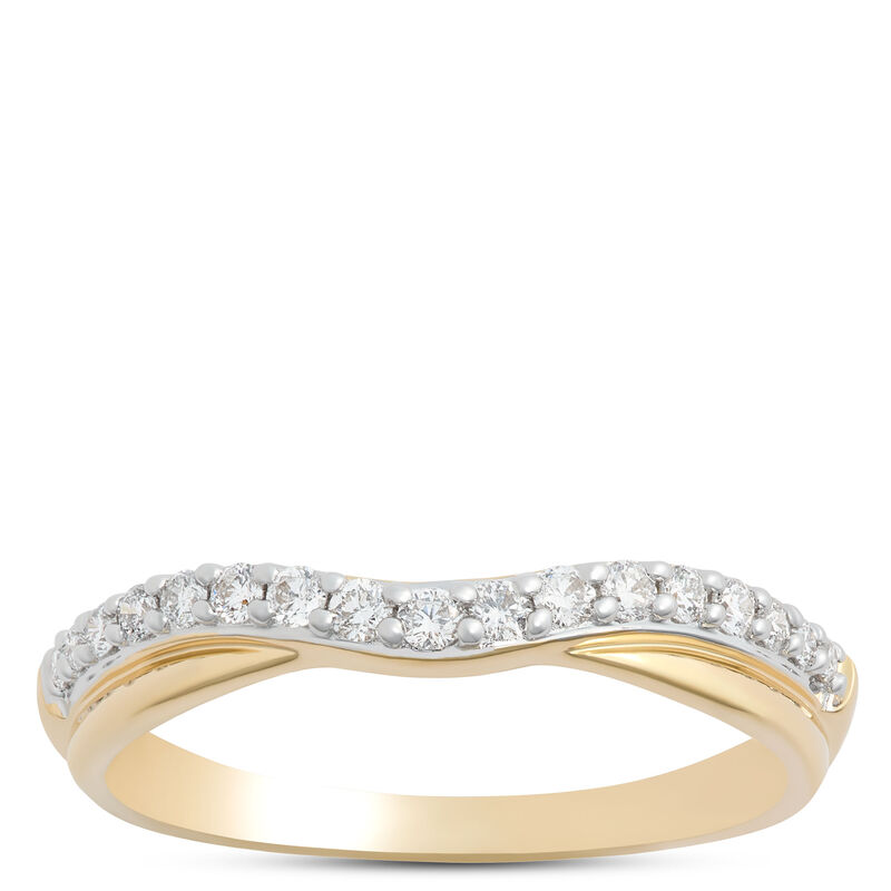 Contour Diamond Anniversary Band, 14K White Gold image number 0