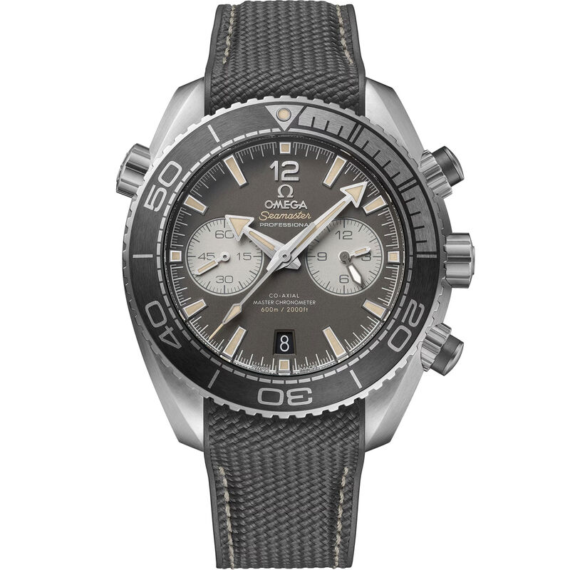 OMEGA Seamaster Planet Ocean Steel on Rubber Strap Grey Dial Watch, 45.5mm image number 0