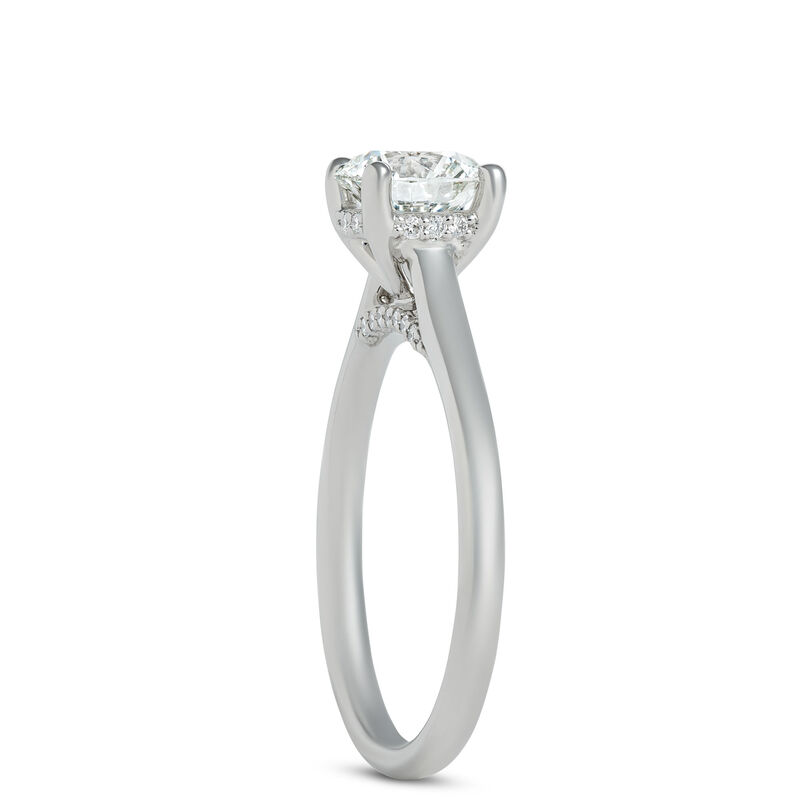 Round Solitaire Diamond Engagement Ring, Platinum image number 1