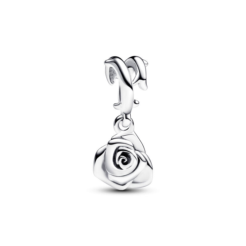 Rose in Bloom Dangle Charm image number 0
