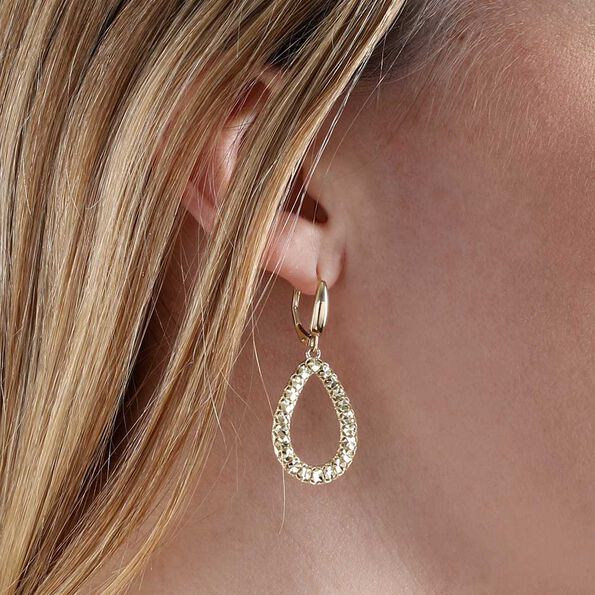 Toscano Open Pear Drop Earrings 14K