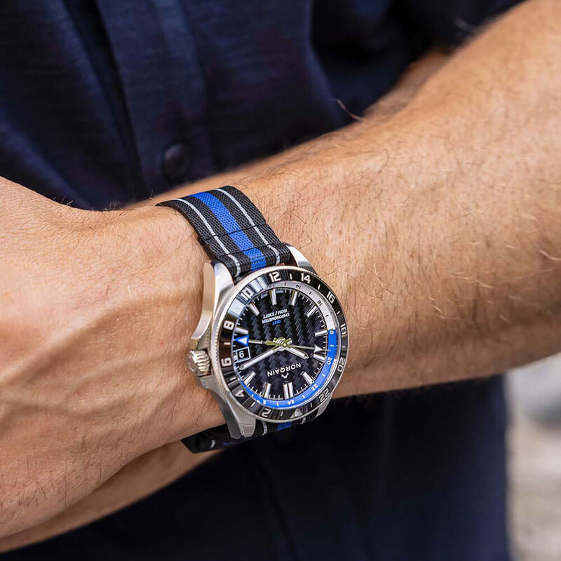 Norqain Adventure NEVEREST GMT Blue Black NATO Rubber Watch, 41mm image number 1