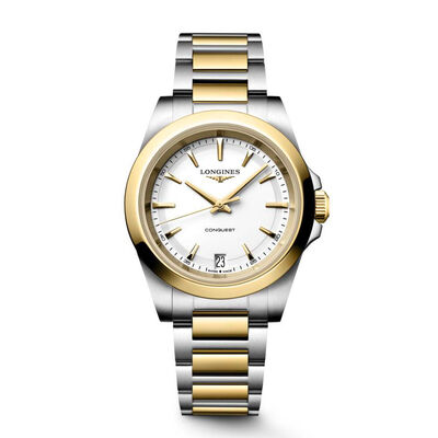 Longines Conquest White Dial Watch, 34mm