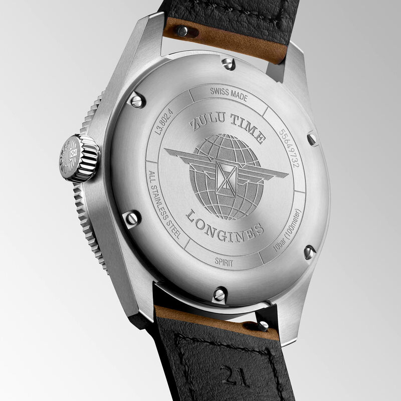 Longines Spirit Zulu Time Black Dial Watch, 39mm image number 3