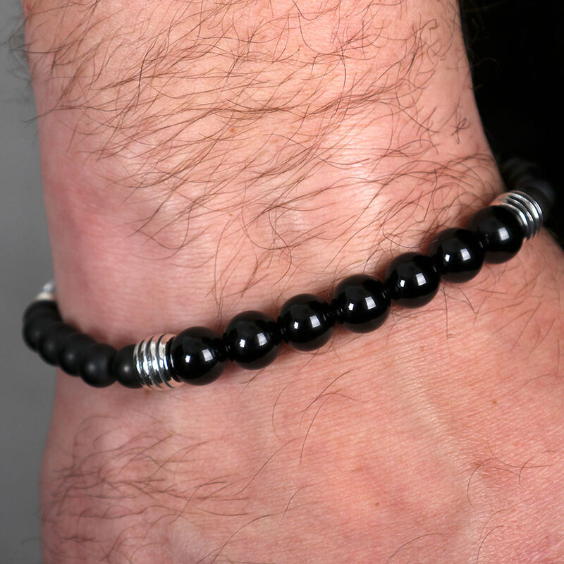 Onyx Bolo Bracelet in Sterling Silver image number 2