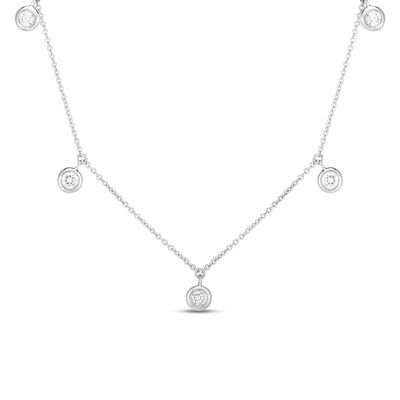 Roberto Coin Diamonds by the Inch 5-Station Diamond Necklace 18K