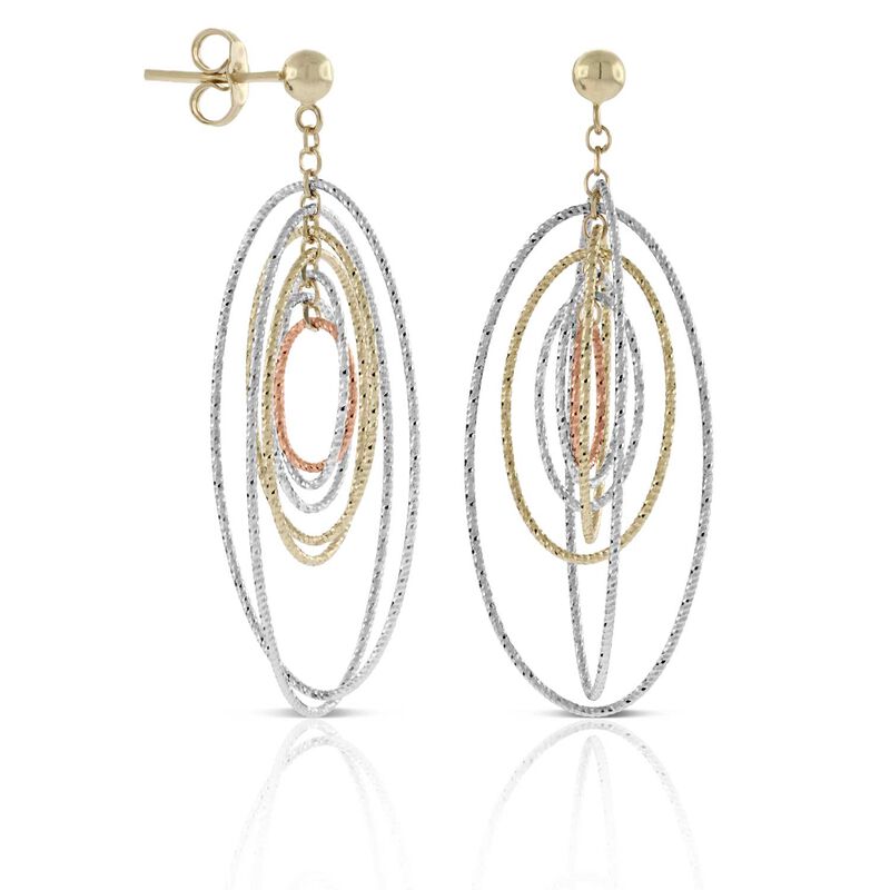 Toscano Tri-Color Mobile Earrings 14K image number 0
