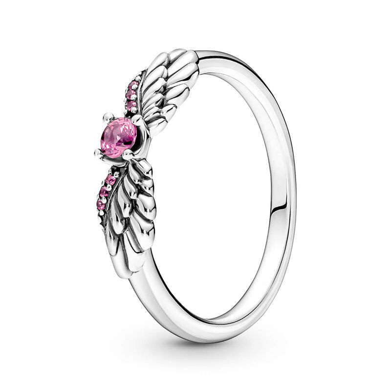 Sparkling Angel Wings Crystal Ring image number 0