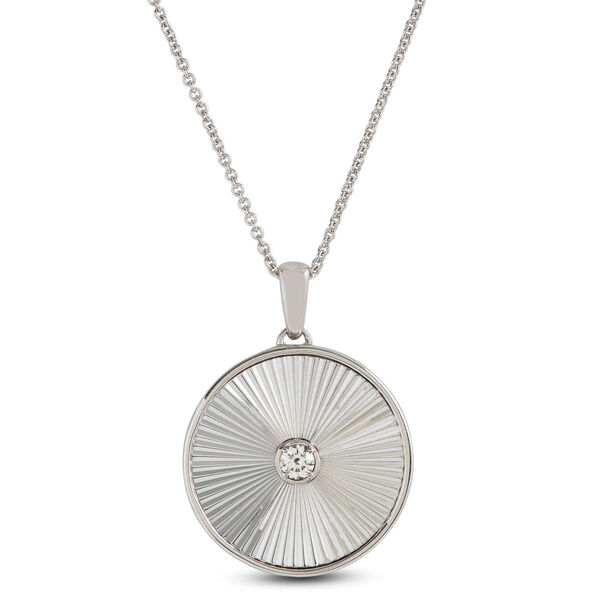 Ikuma Canadian Diamond Radiant Medallion Necklace in Sterling Silver