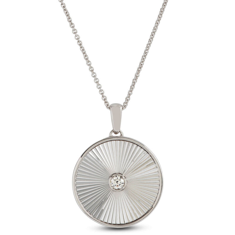 Ikuma Canadian Diamond Radiant Medallion Necklace in Sterling Silver image number 0