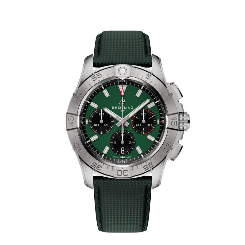 Breitling Avenger BO1 Chronograph Green Dial Calf Leather Strap, 42 mm image number 0