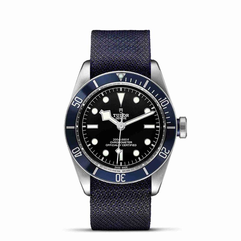 TUDOR Black Bay Watch, Steel Case Black Dial Blue Fabric Strap, 41mm image number 0