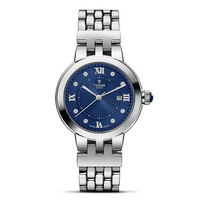 TUDOR Clair de Rose Blue Dial Watch, 30mm