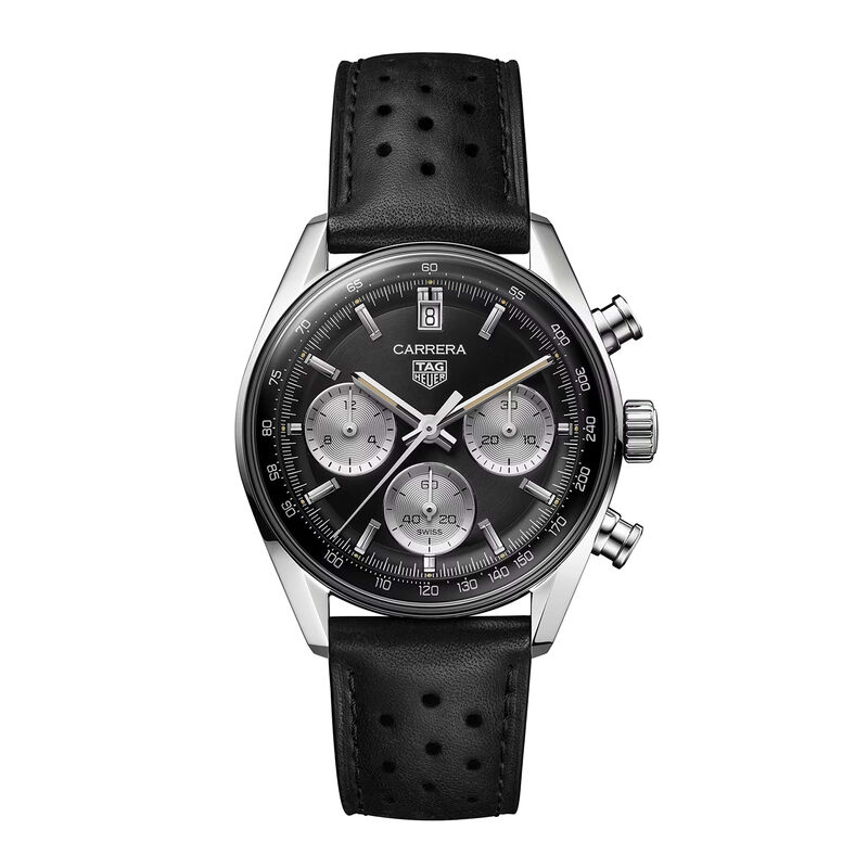 TAG Heuer Carrera Chronograph Watch Steel Case Black Dial, 39mm image number 0
