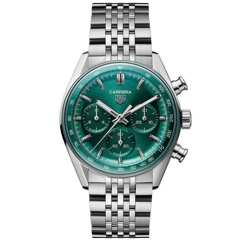 TAG Heuer Carrera Chronograph Green Dial Watch, 41mm image number 0