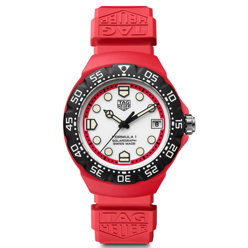 TAG Heuer Formula 1 Solargraph White Dial Watch, 38mm image number 0