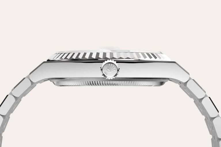 rolex land-dweller in white rolesor - combination of oystersteel and white gold, m127234-0001 - white rolesor - ben bridge